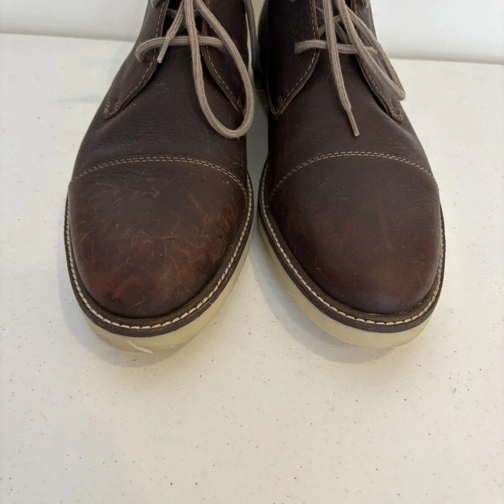 Clarks Collection Shoes Mens Size 11 Brown Leather Chukka Boots Ultimate Comfort
